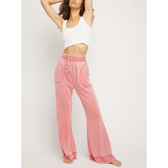 Free People Pants - NWT Free People Cozy Cool Girl Lounge Pant / Red